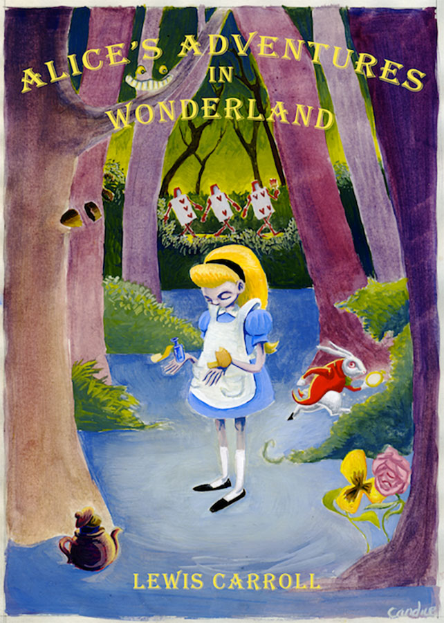 Book cover of Alice in Wonderland written by Lewis Carroll