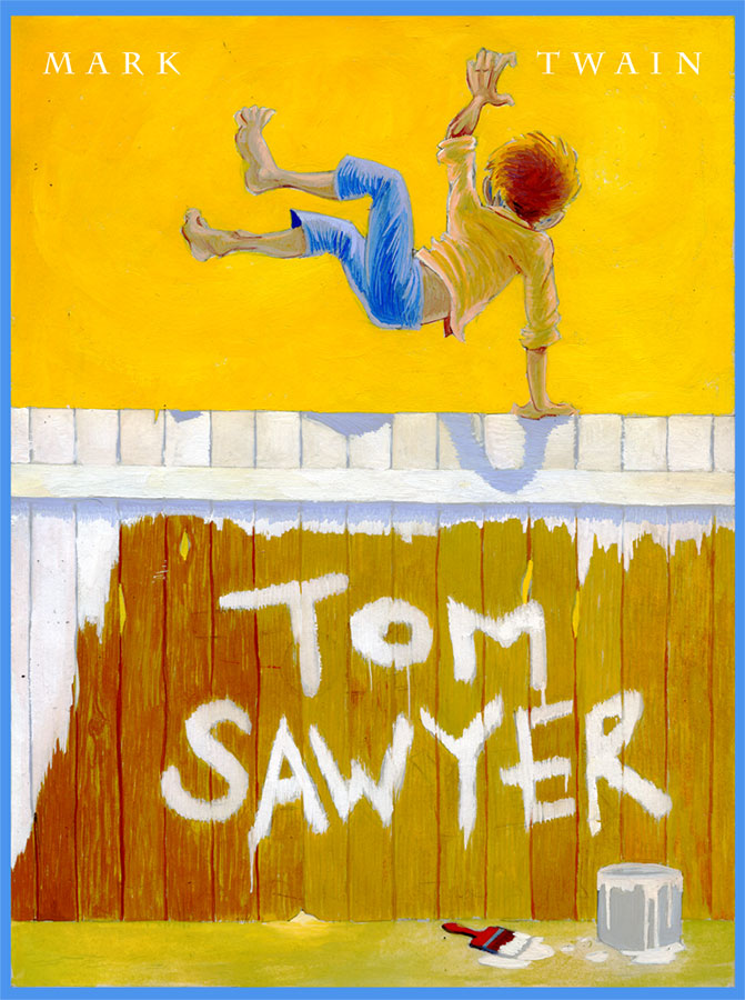 Book cover of Tom Sawyer written by Mark Twain