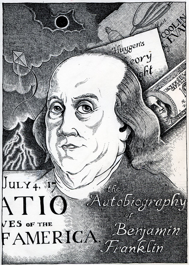 Book cover of Autobiography of Benjamin Franklin by Benjamin Franklin